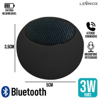 Mini Caixa de Som Bluetooth LES-888 Lehmox - Preta